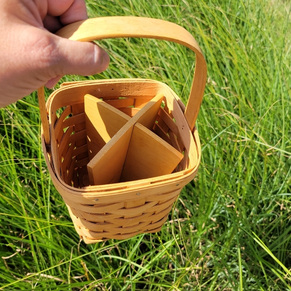 1996 Longaberger Utensil ~ Spoon Basket with Wood  Insert ~ Cottage! ~ - Picture 6 of 16